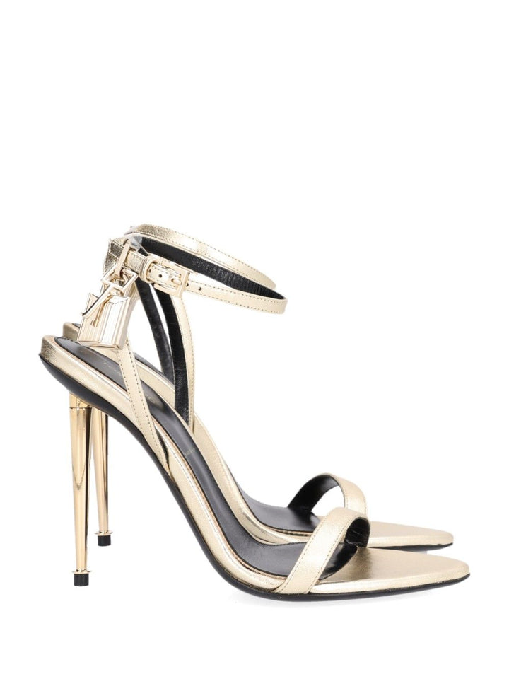 Tom Ford Padlock Sandal With Heel Sandali - Oro | d298c983e6fee1e085a0734ba40d3ae2b8cf519b