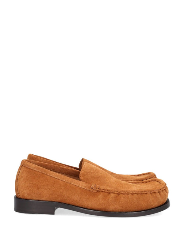 Slip-On Suede Loafers Scarpe Basse Marrone