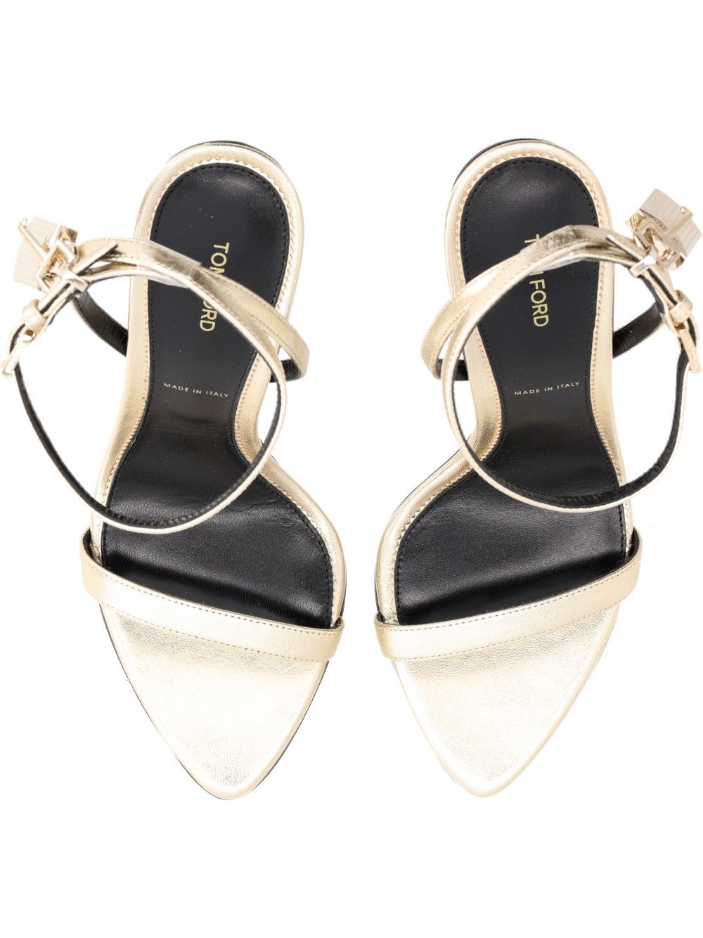 Tom Ford Padlock Sandal With Heel Sandali - Oro | 2a1a80c2d79e41659847506cb5a907ac695a72b9