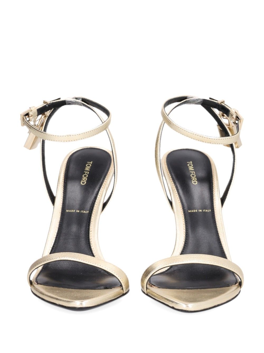 Tom Ford Padlock Sandal With Heel Sandali - Oro | 66db8a151c324660e266199f14b9e473d7377654