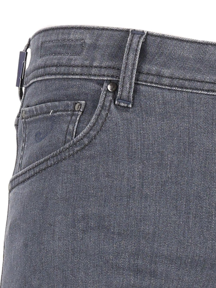 Jacob Cohen Pant 5 Pkt Super Slim Fit Nick  10,5 Oz Salpa Nera 92 Cot 8 Elastan Jeans - Grey | 762a17ca63d41c8ae2d0db42502df081c653cde5
