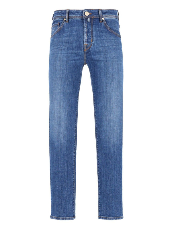 Pant5 Pkt Cropped Slim Fit Scott 13,5 Oz Salpa Blu 95 Cot 4 Elastan Jeans Blu