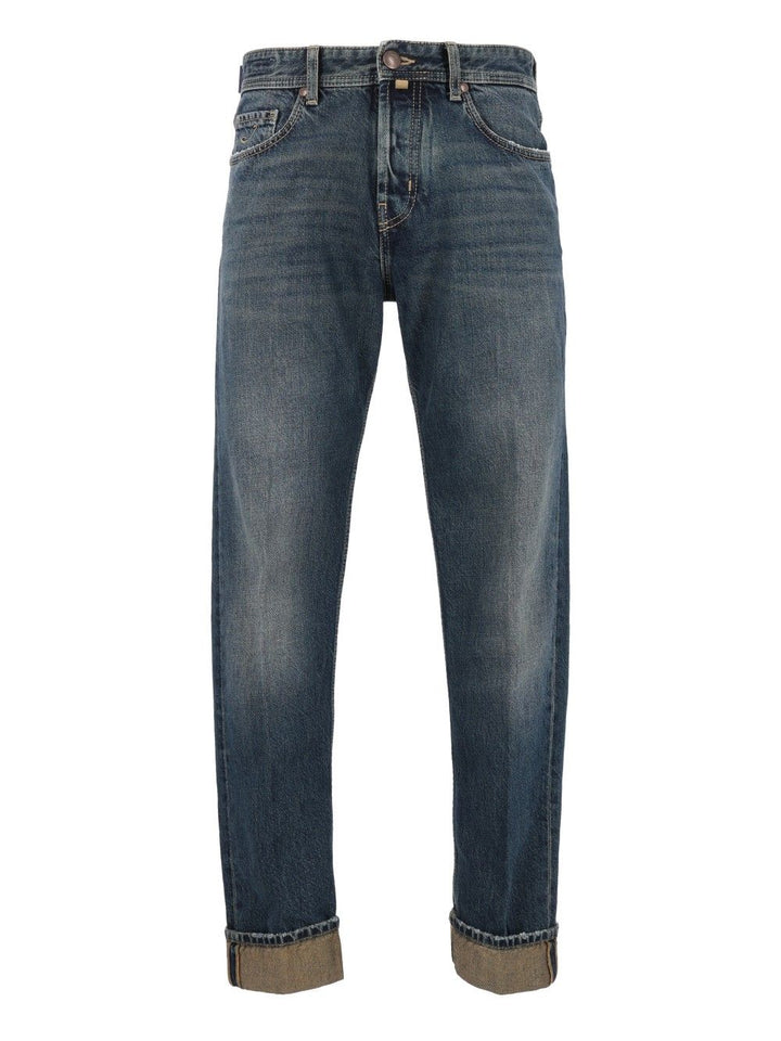Jacob Cohen Pant 5pkt Cropped Tapered Leg Jude 13 Oz Salpa Beige 100 Cot Jeans - Blu | 77e16306b52f989d25d46fa2dce302887cf22792