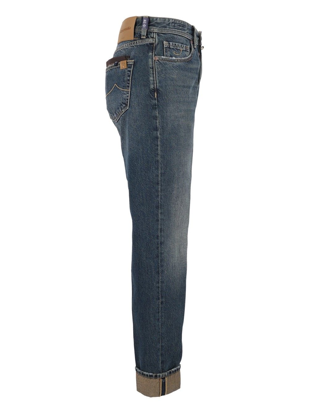 Jacob Cohen Pant 5pkt Cropped Tapered Leg Jude 13 Oz Salpa Beige 100 Cot Jeans - Blu | 8dbfec6251d9399d3f8e9de599cefcc63986a839