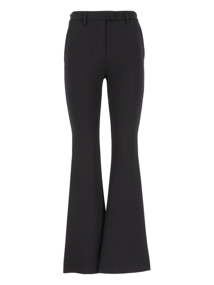 Al Duca D'Aosta Pantalone Trombetta In Punto Milano Light Trousers - Nero | 2ac2a0905b41173d03288137f3511383d5d71b8e