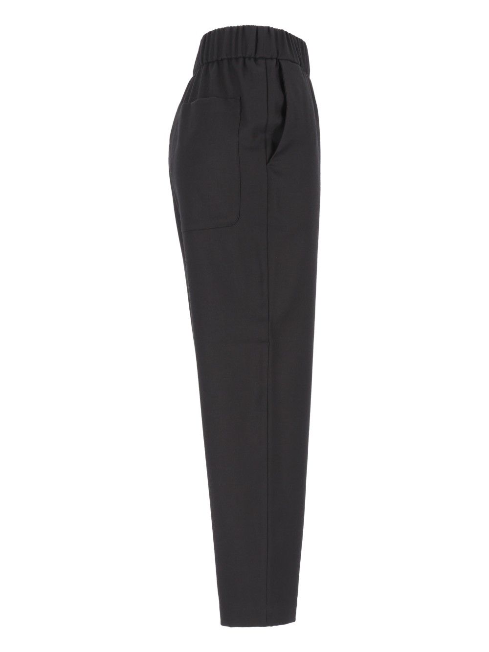 Barena Venezia Pantalone Jole25 Flan 99 Lana 1 Elastan Trousers - Nero | 398bebe3f633123d302836c320bb18c09b724b77