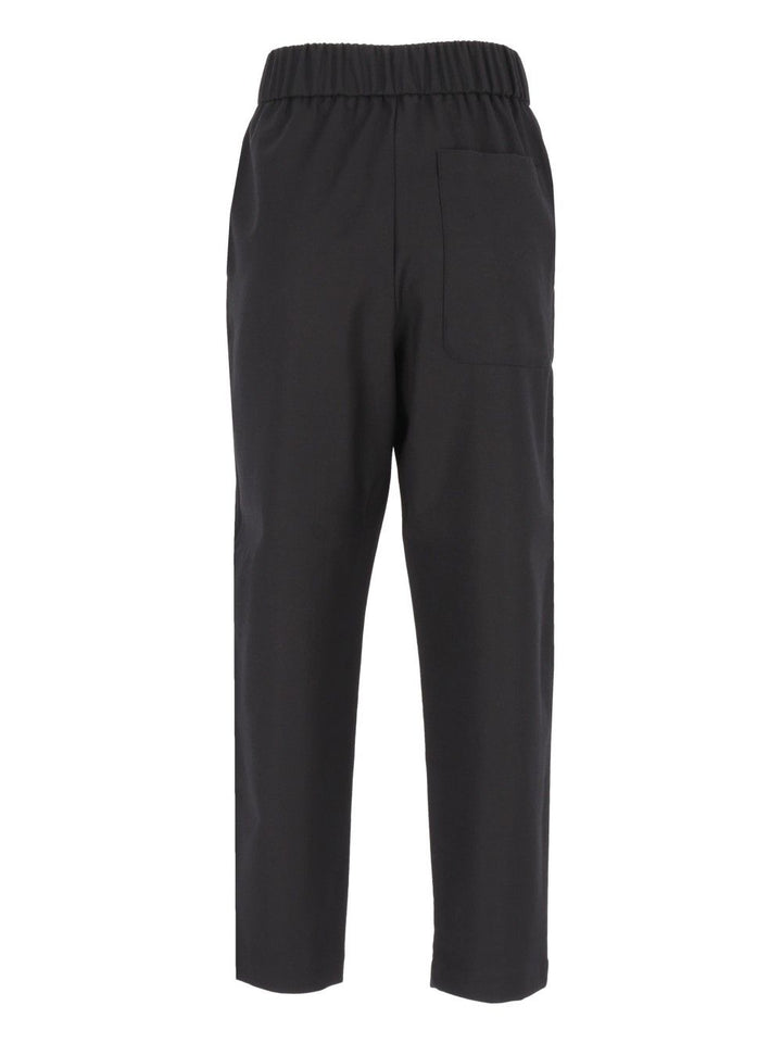 Barena Venezia Pantalone Jole25 Flan 99 Lana 1 Elastan Trousers - Nero | fac2816f6c6368ddc2fd72ae3f2339af1be051ab