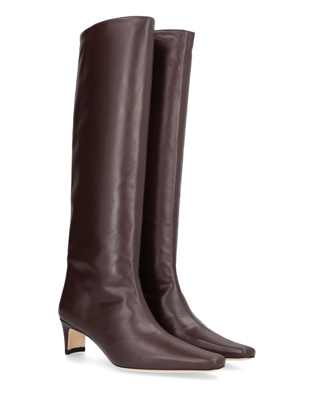 Staud Wally Boot Leather Boots - Marrone | 30615ffd22ee085300af7486c312a7c399e89820