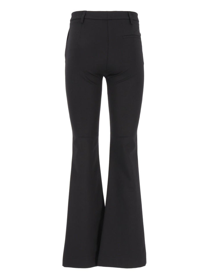 Al Duca D'Aosta Pantalone Trombetta In Punto Milano Light Trousers - Nero | 323bdb568452ce72baa63abb69faf31b14c7b709