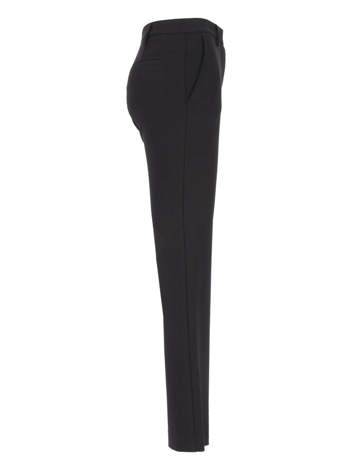 Al Duca D'Aosta Pantalone Trombetta In Punto Milano Light Trousers - Nero | ec3ec6c96b69231012f6b4842650c6ff8c74a624