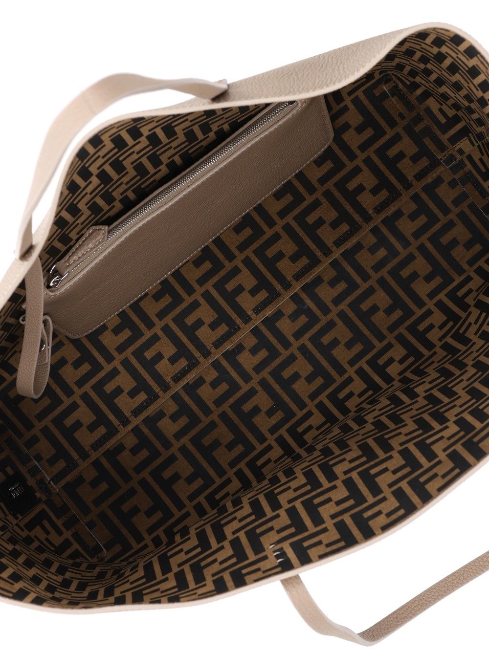 Fendi Roll Medium Shopper Handbags - Beige | fb5ff5e3a39d9287f88db4e8cb1fdbccdcb29067