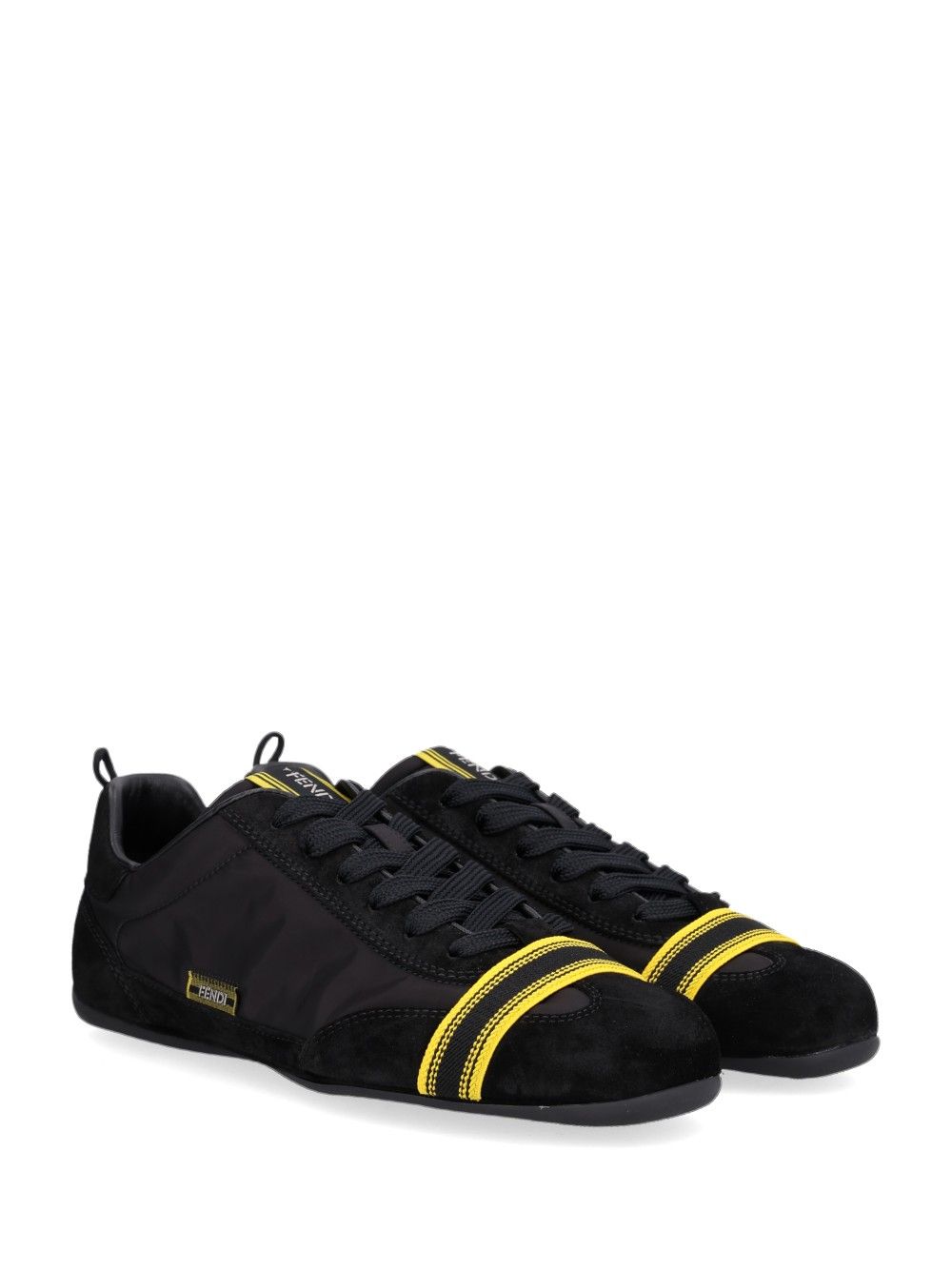 Fendi Sneaker Crosta+Nylon Sneakers - Nero | 273fa97ae53b397b46cd369149d537de7dfb371a