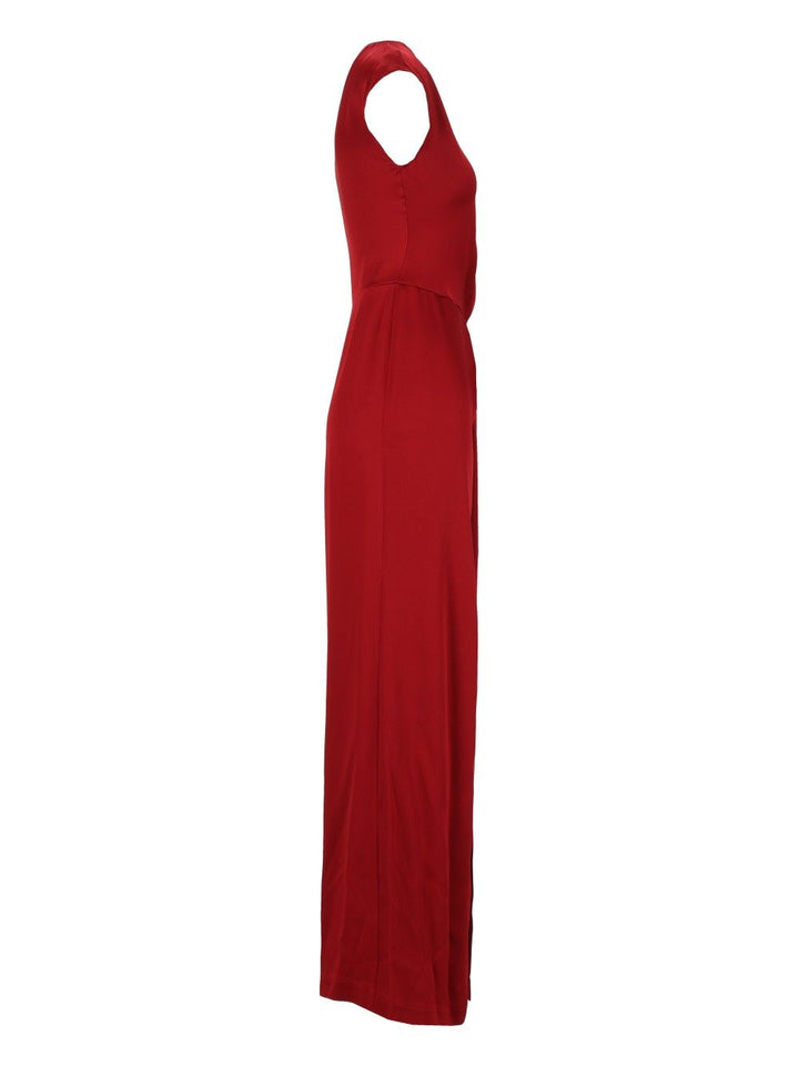 Federica Tosi Abito Lungo Con Spacco Raso Unito Abiti - Rosso | b155f66ce0ddf6fadcc672a2a114eec36d7b5770