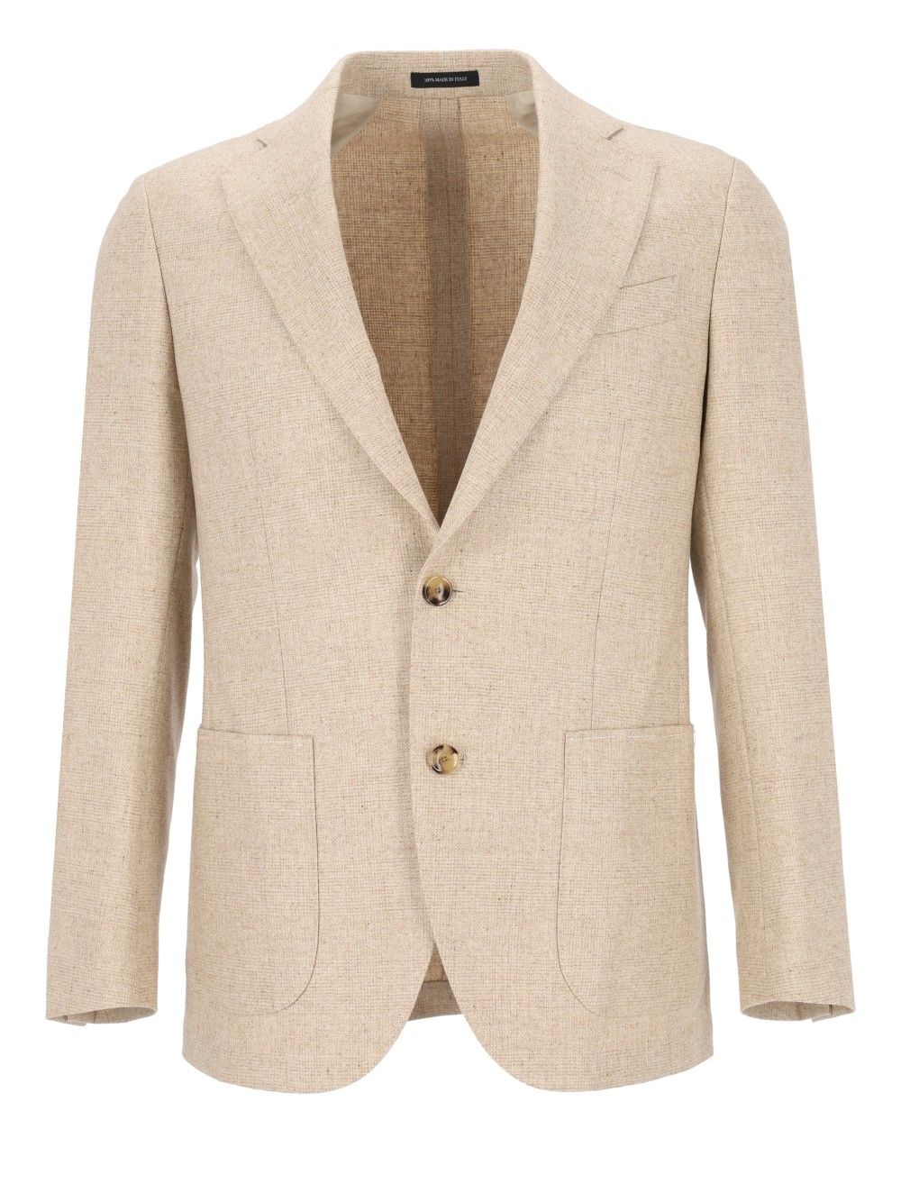 Al Duca D'Aosta Unlined Prince Of Wales Fusion Blazer Giacche - Beige | f8ecc85ccf7384268050f9017f1a2220d4452811