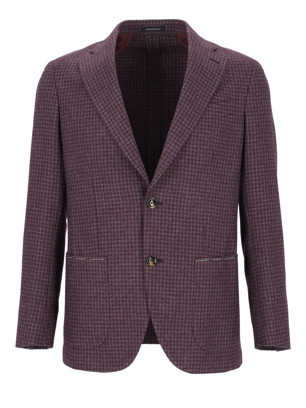 Al Duca D'Aosta Unlined Houndstooth Blazer Giacche - Bordeaux | 5511dc5293ad33a7a84a99c8a21b7b2cee62a0b8