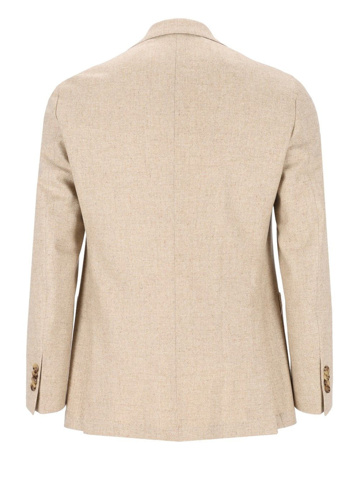 Al Duca D'Aosta Unlined Prince Of Wales Fusion Blazer Giacche - Beige | c2ac81f58a36f8e9c17c01f920583991bedc2ff3