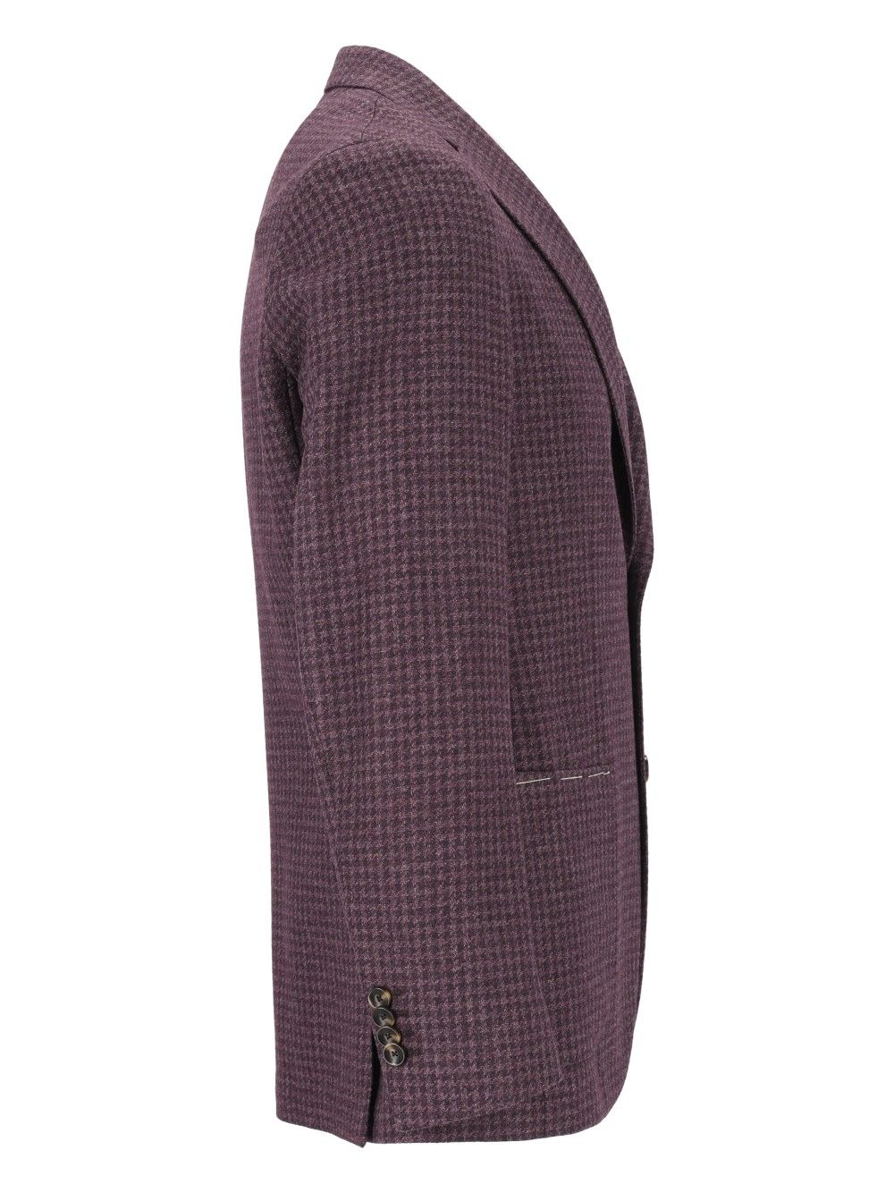Al Duca D'Aosta Unlined Houndstooth Blazer Giacche - Bordeaux | c0b27bd79975b84a98fc34fe2237e2913f87eb7f
