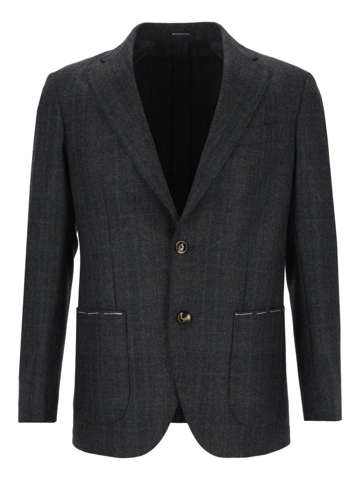 Al Duca D'Aosta Blazer Check Fusion Sfoderata R7 100 Lana Giacche - Verde | 41f2b182fe283cb393021dc2b235d85bc3863c95