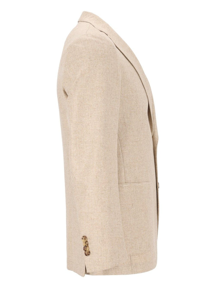 Al Duca D'Aosta Unlined Prince Of Wales Fusion Blazer Giacche - Beige | 1ef7ab31340fb92ba2165feb67f39c9ad50dafde