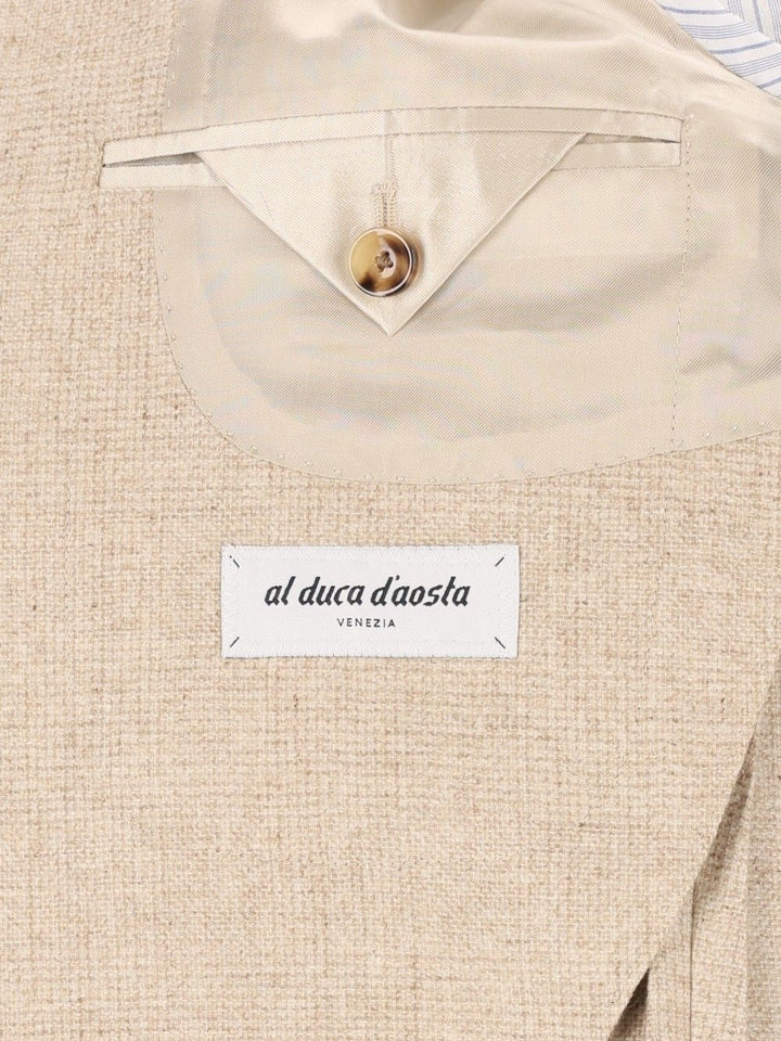 Al Duca D'Aosta Unlined Prince Of Wales Fusion Blazer Giacche - Beige | 646e55496d38cdb568bc1bd91eed9a2a7e32ec59