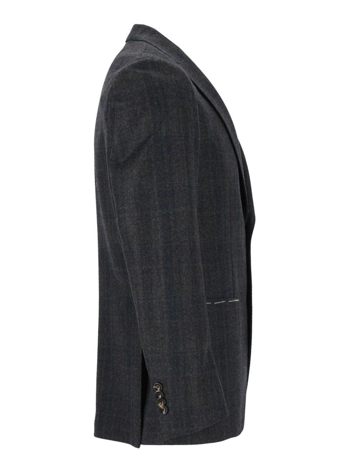 Al Duca D'Aosta Blazer Check Fusion Sfoderata R7 100 Lana Giacche - Verde | 1271df4cc585f7d386233d5bdafbb2fa6258a8a5