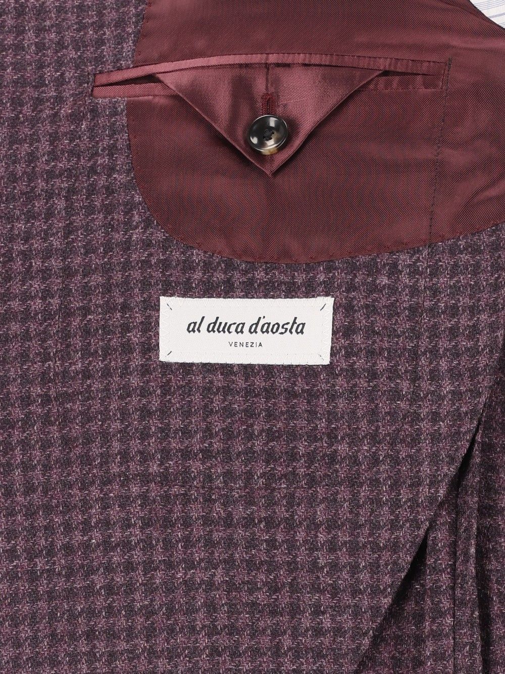Al Duca D'Aosta Unlined Houndstooth Blazer Giacche - Bordeaux | 02a25e22cb7e638c4d6b4ed620409022ed45a32c
