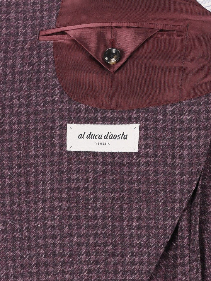 Al Duca D'Aosta Unlined Houndstooth Blazer Giacche - Bordeaux | 02a25e22cb7e638c4d6b4ed620409022ed45a32c