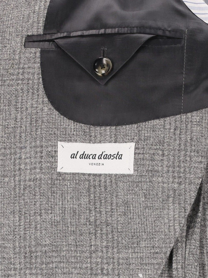 Al Duca D'Aosta Unlined Prince Of Wales Fusion Blazer Giacche - Grey | f77dd67ecf5da19a866f4d8c177b509cccea0b49