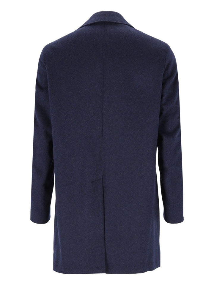 Al Duca D'Aosta Loro Piana Short Cashmere Coat Coats - Blu | 0613df50e3ce7aab7fe14fa62b987a16d33823e9