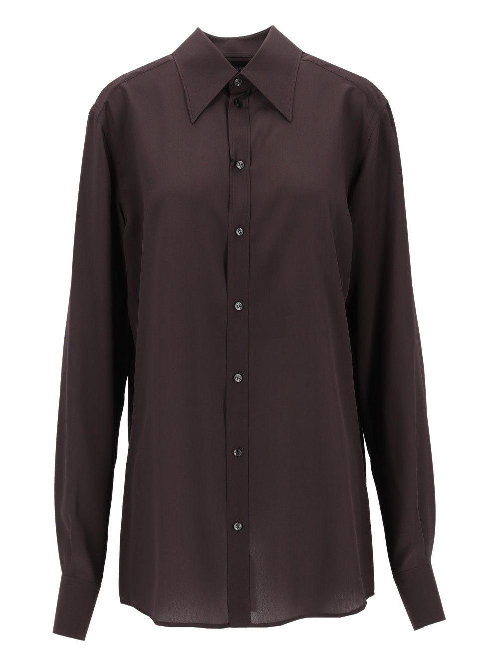 Dolce & Gabbana Shirt In Silk Crêpe De Chine Shirts - Marrone | 923a430beba5f7568f6a325964691a1c0212c4d7