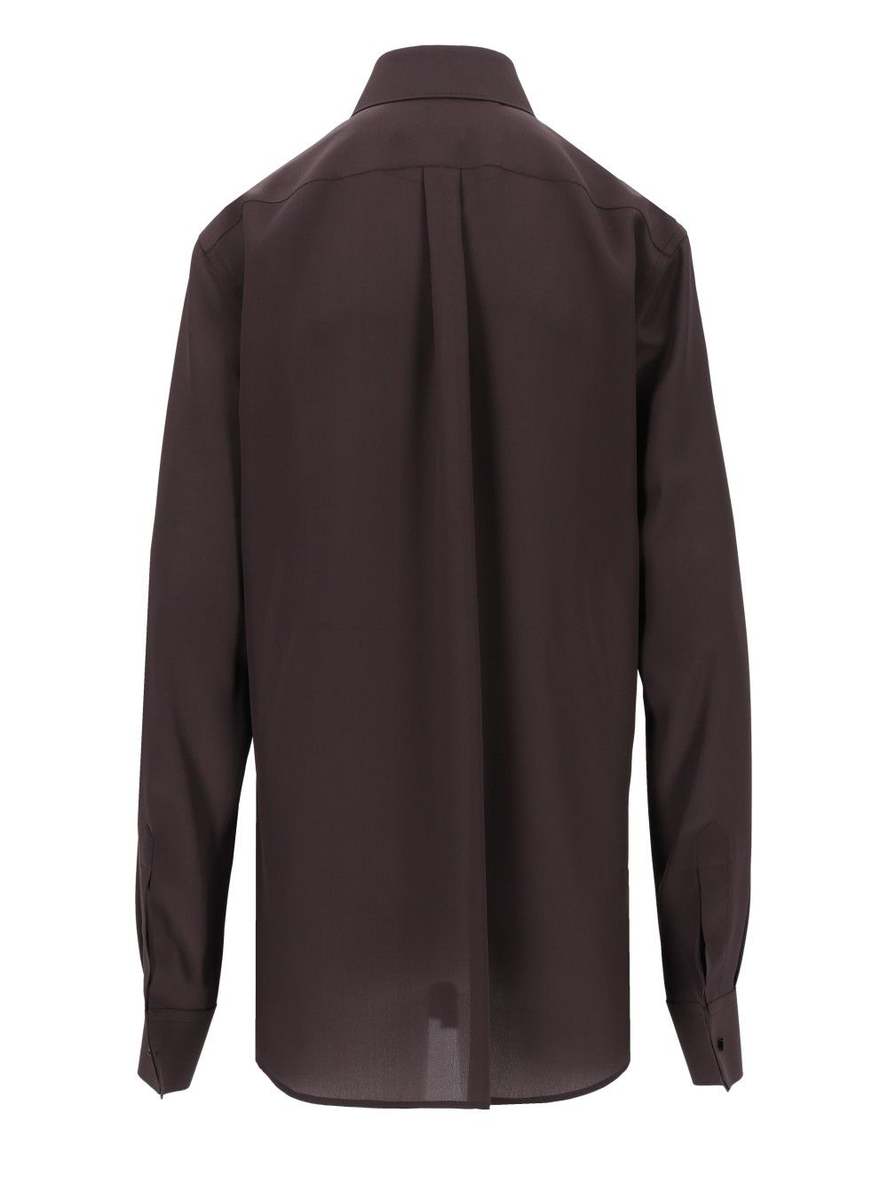 Dolce & Gabbana Shirt In Silk Crêpe De Chine Shirts - Marrone | 2f2aef91758c579d0ed03585149a7924eb827f86