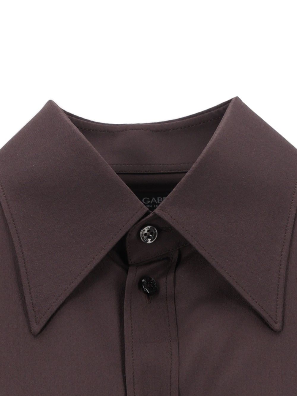 Dolce & Gabbana Shirt In Silk Crêpe De Chine Shirts - Marrone | 0beee58d99a9e5c3aa1f52316a60ad3aa0d218eb