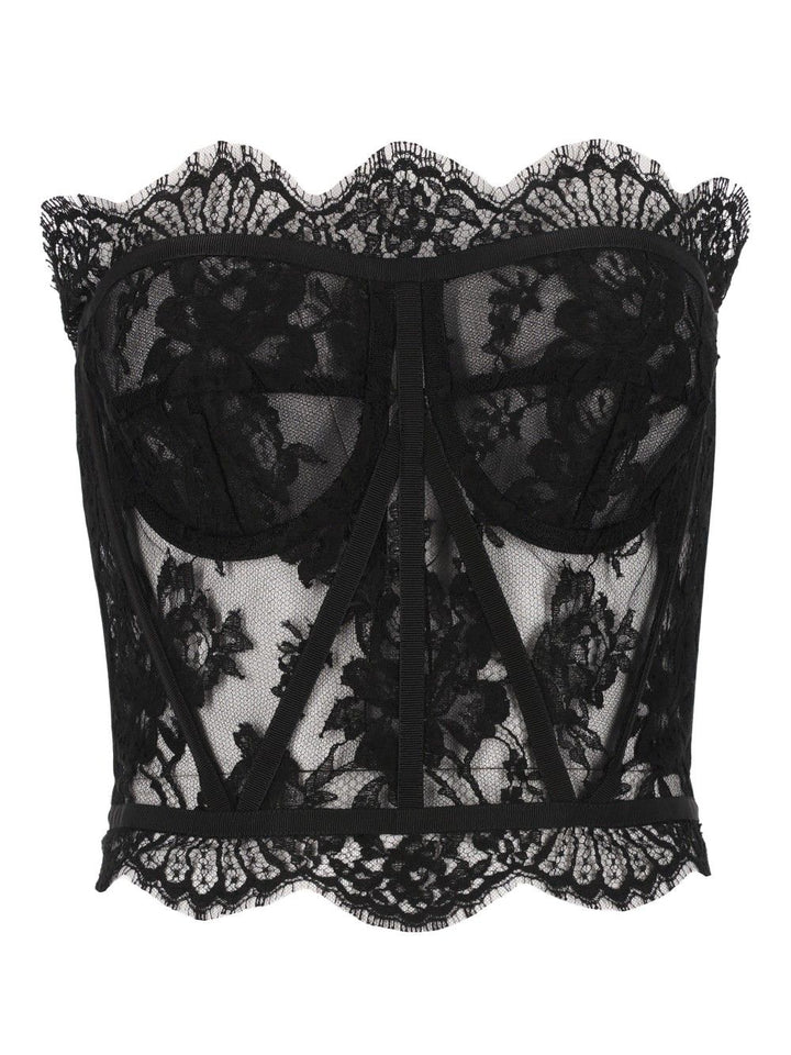 Dolce & Gabbana Chantilly Lace Bustier Top - Nero | 7add96e69d9b5eb993b80f323e5c96f09d1b1f7c