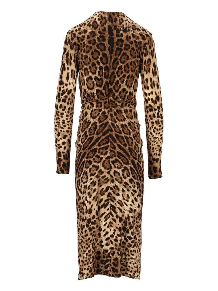 Dolce & Gabbana Viscose Jersey Dress With A Leopard Print Abiti - Animalier | e64a75adb2dd5856474950993b58dc3ec02b5111