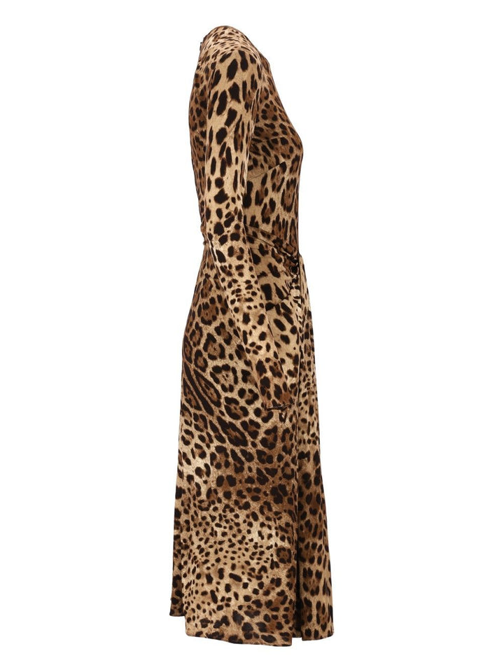 Dolce & Gabbana Viscose Jersey Dress With A Leopard Print Abiti - Animalier | 121d0557e82b105bfe29be75a0d31985f3f553d3