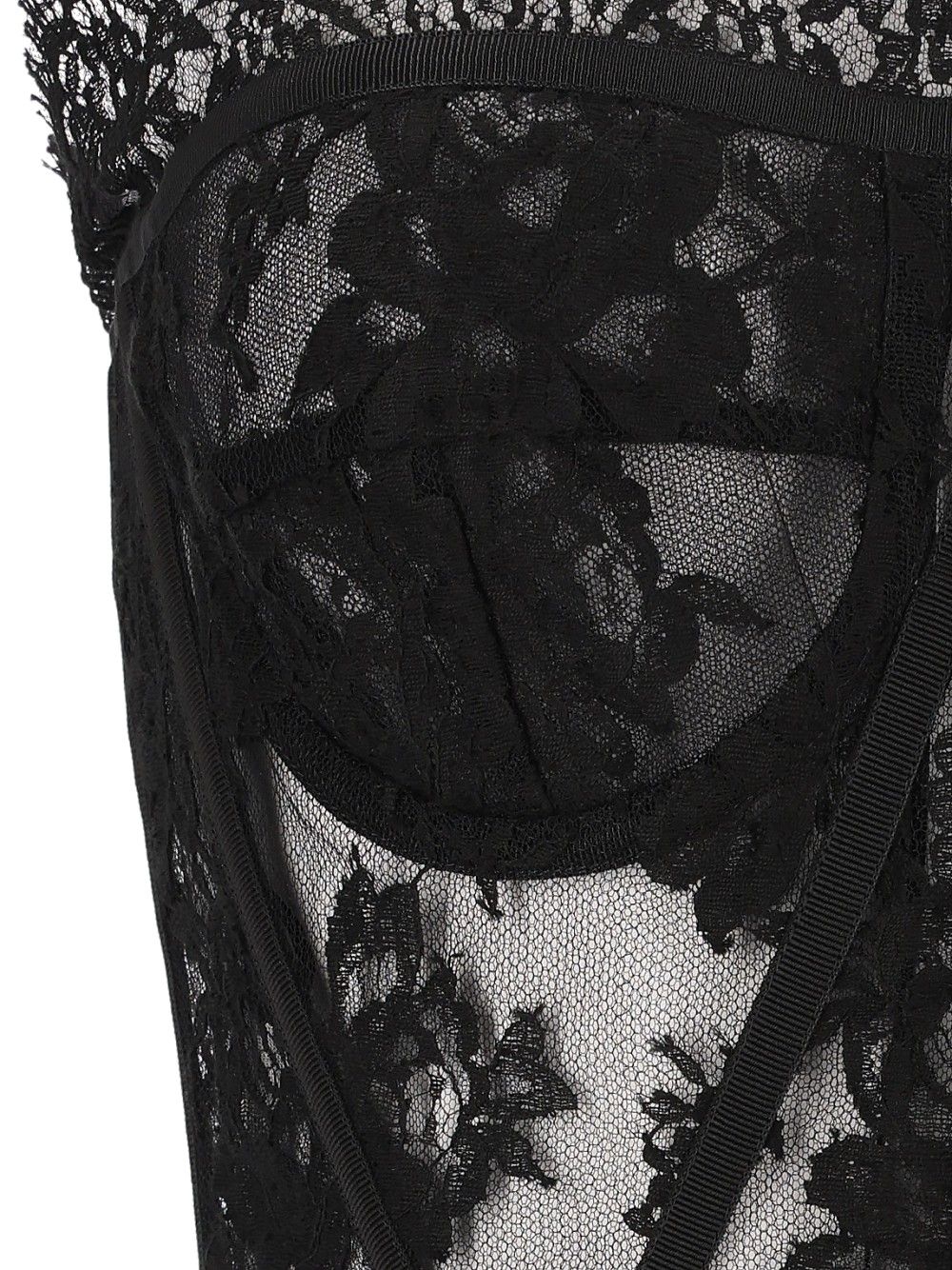 Dolce & Gabbana Chantilly Lace Bustier Top - Nero | 008b3fd13e36e62f38cf3fa116c53834a4fa08e0