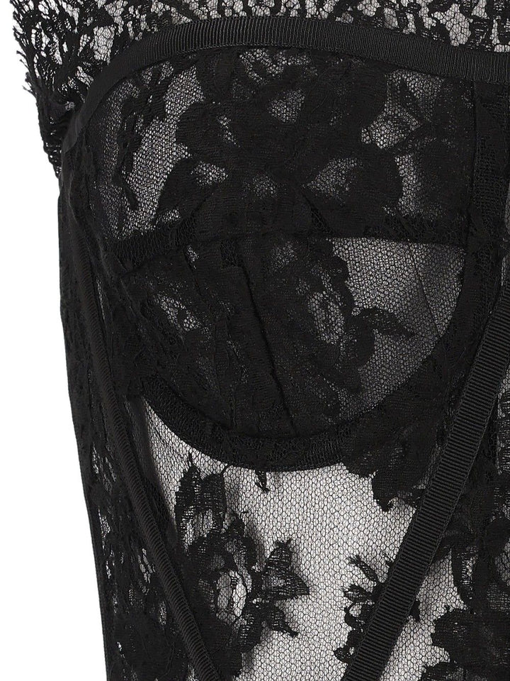 Dolce & Gabbana Chantilly Lace Bustier Top - Nero | 008b3fd13e36e62f38cf3fa116c53834a4fa08e0