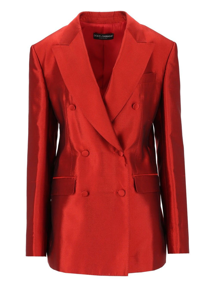 Dolce & Gabbana Double Breasted Blazer Giacche - Rosso | 6ff3db8c837e96ff14df1b92e8084c98c8bc97d1