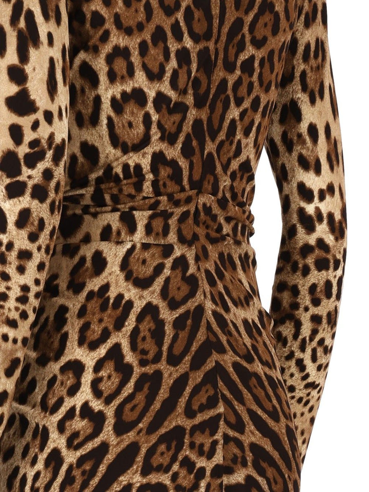 Dolce & Gabbana Viscose Jersey Dress With A Leopard Print Abiti - Animalier | f07624998dddcfc56cba7f489d03088937a2d903