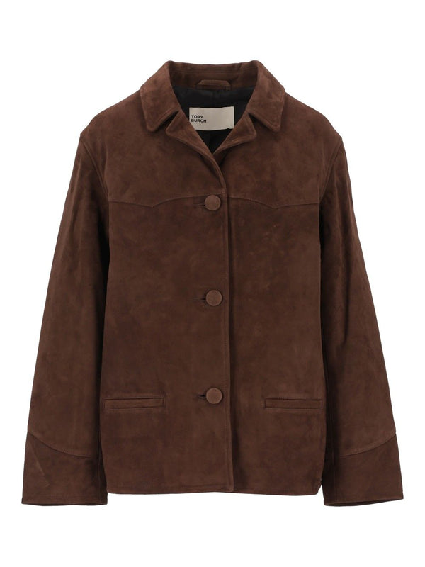 Suede Blazer Jackets Brown