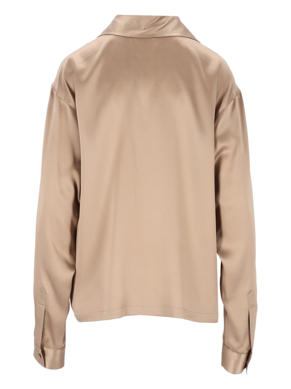 Tom Ford Peach-Feel Silk Satin Polo Shirts - Beige | 09fc5b938974a7dc59a4e403ae993c7740c9d501