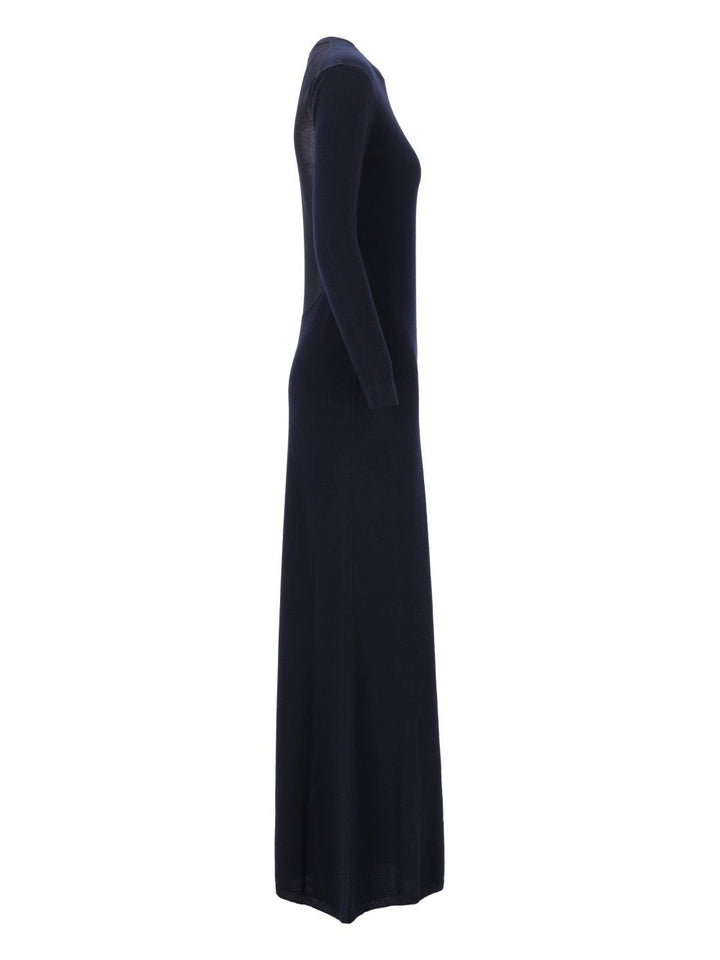 Tom Ford Featherweight Cashmere Silk And Mid Gauge Cotton Cashmere Multigauge Long Crewneck Dress Abiti - Blu | 8ca586a6146f825dafbf4893719a219cfee85376