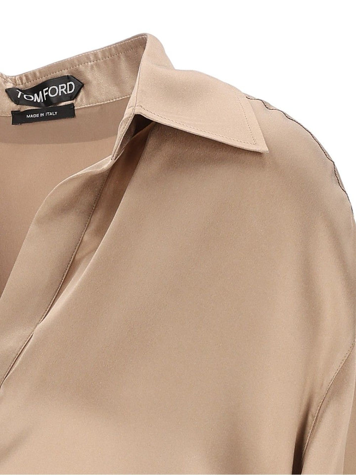 Tom Ford Soft Polo Shirt Shirts - Beige | 80d7281809cd43dc6f716cd98e8cf1bb5e1ca8e1