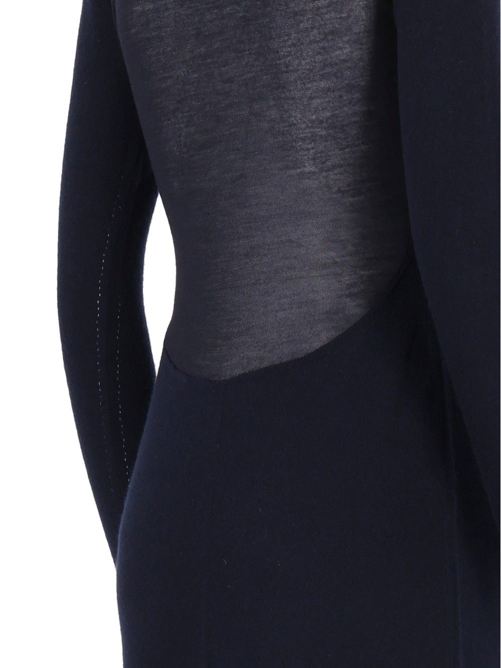 Tom Ford Featherweight Cashmere Silk And Mid Gauge Cotton Cashmere Multigauge Long Crewneck Dress Abiti - Blu | 4560dced0e84ecc78621fa21668641ca68c5bc19