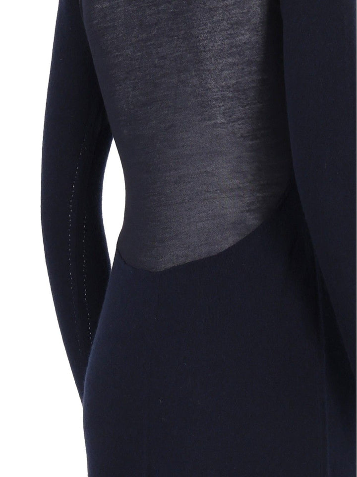 Tom Ford Featherweight Cashmere Silk And Mid Gauge Cotton Cashmere Multigauge Long Crewneck Dress Abiti - Blu | 4560dced0e84ecc78621fa21668641ca68c5bc19