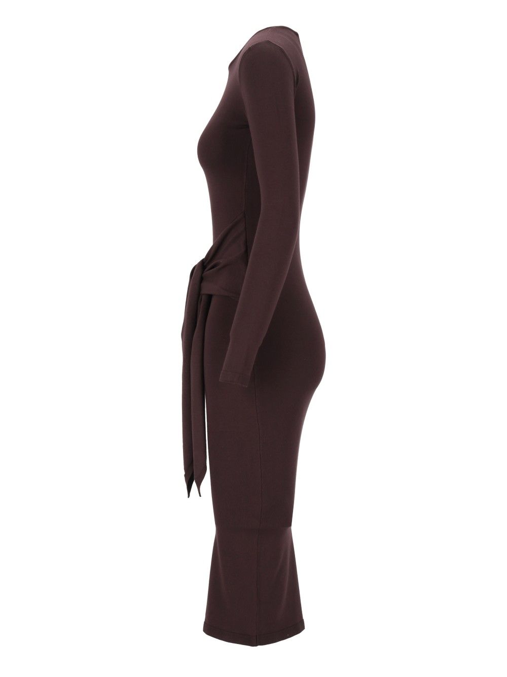 Federica Tosi Abito Midi Spalla Cut Off In Viscosa Abiti - Marrone | c403655ab902f4b2cfe3d297b270f34133e3f45f