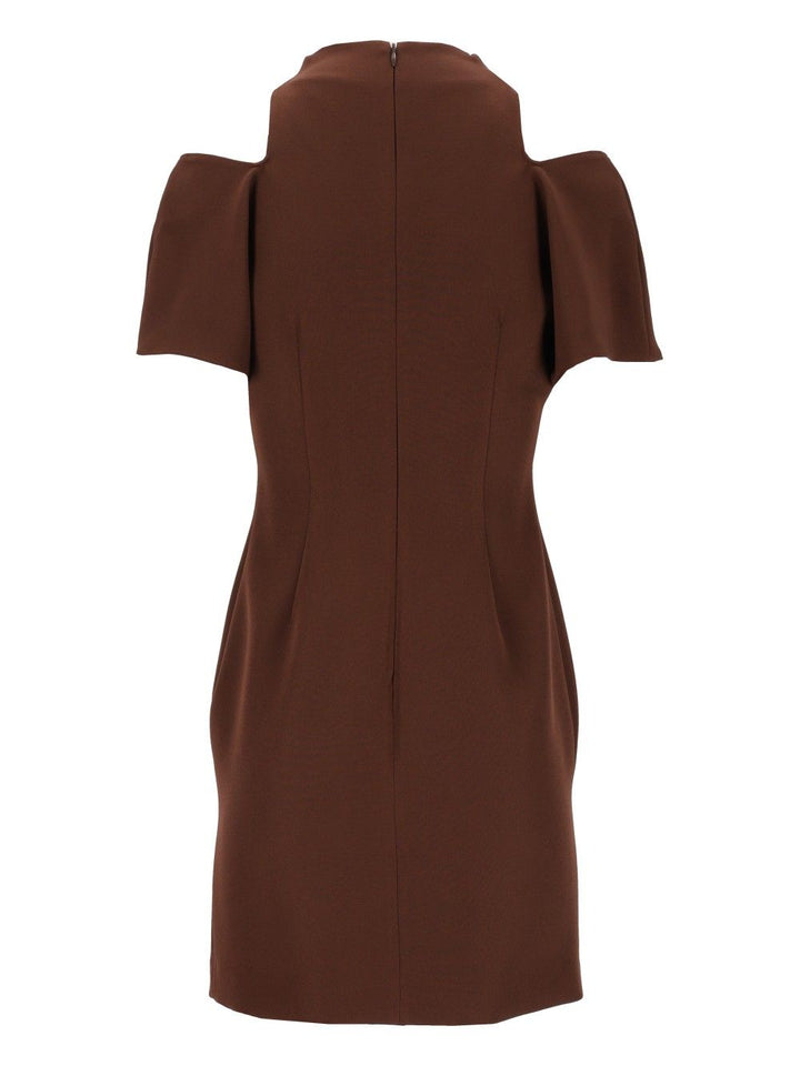 Federica Tosi Abito Corto Cut Off Cady Abiti - Marrone | a10b9d4f646782d74df7a554a8540b0afc52aea5
