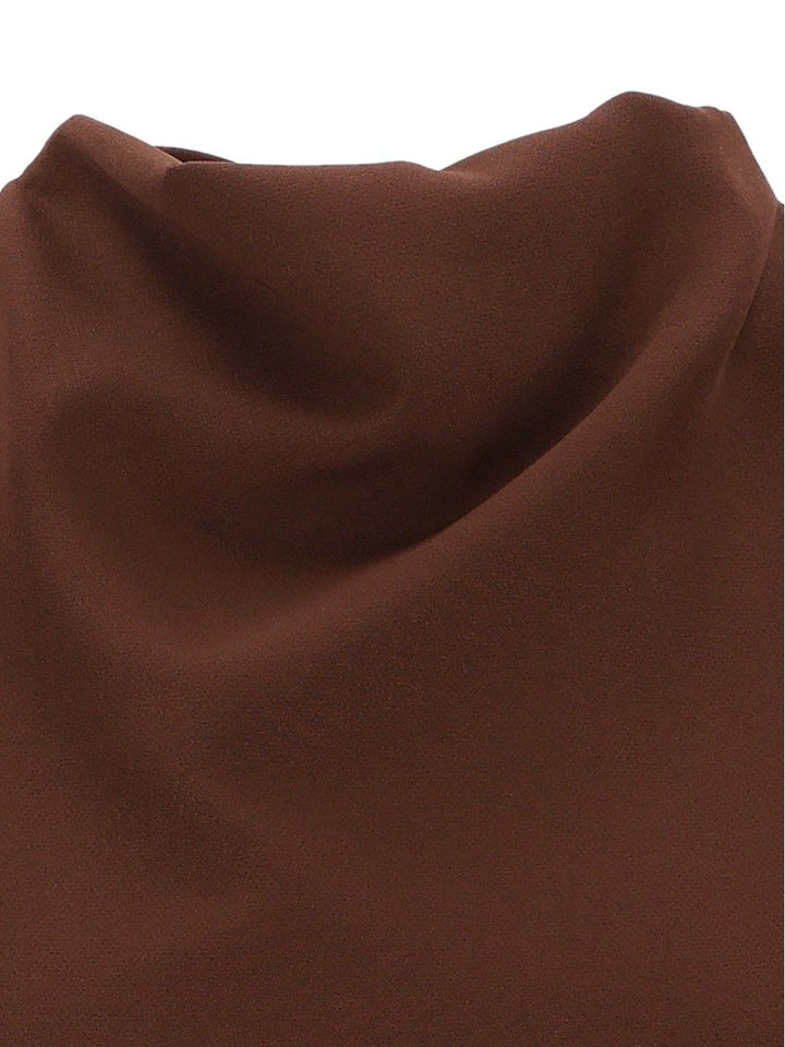 Federica Tosi Abito Corto Cut Off Cady Abiti - Marrone | f066d5d7e56f01dce5a743e17973b2e8bd7171e2