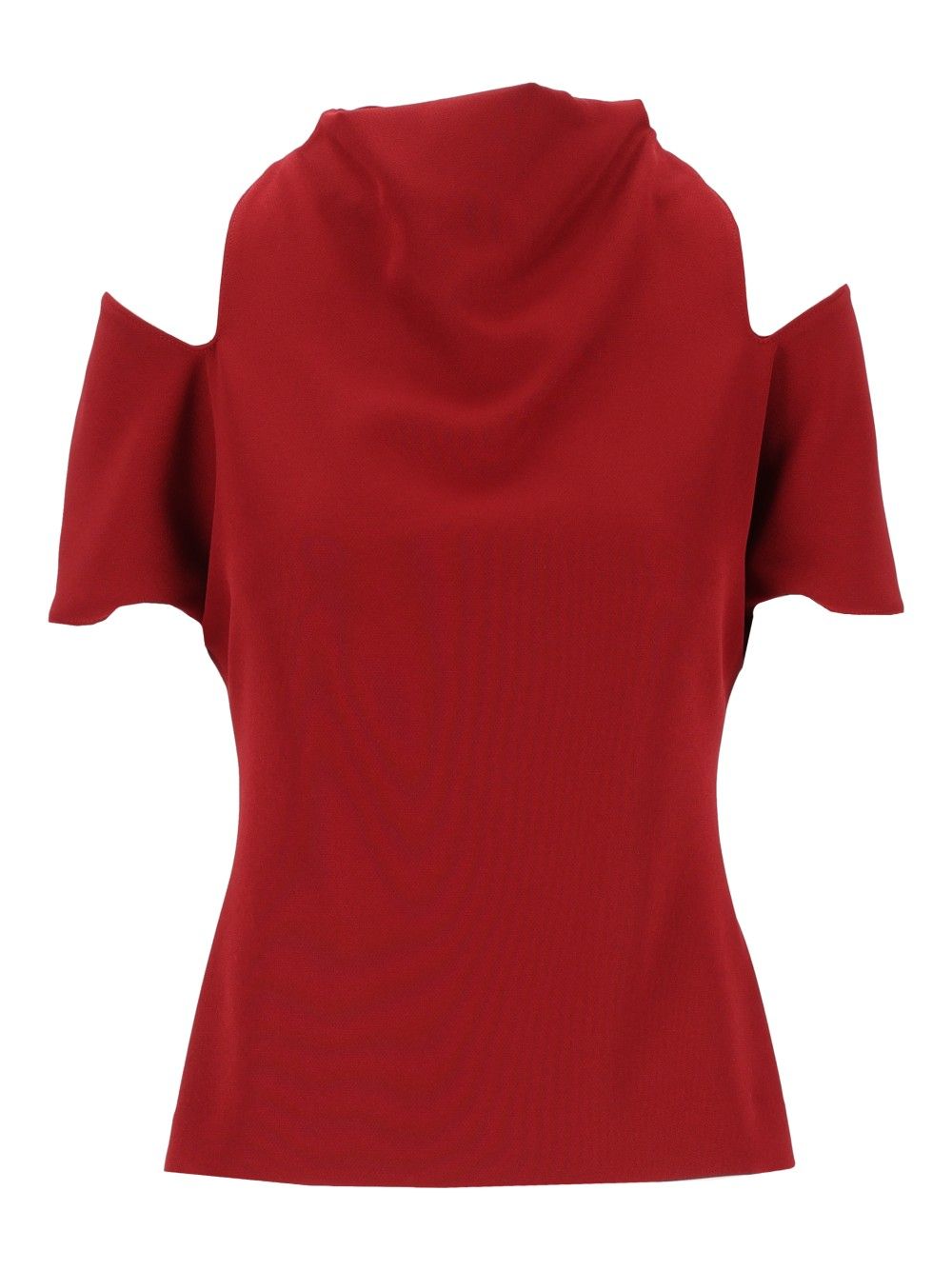 Federica Tosi Blusa Maniche Cut Off Cady Top - Rosso | c9369937aa1db7e2869f8224cab00d76258e6ff3