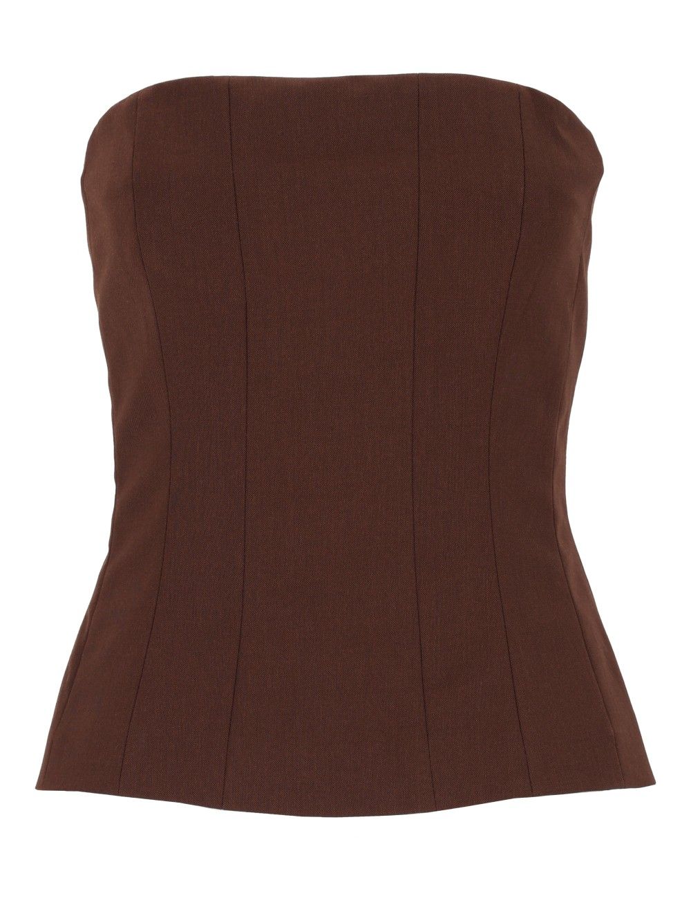 Federica Tosi Top Bustier Frescolana Top - Marrone | ec2254121bb1ccf5783d4dd80d473d791811e786